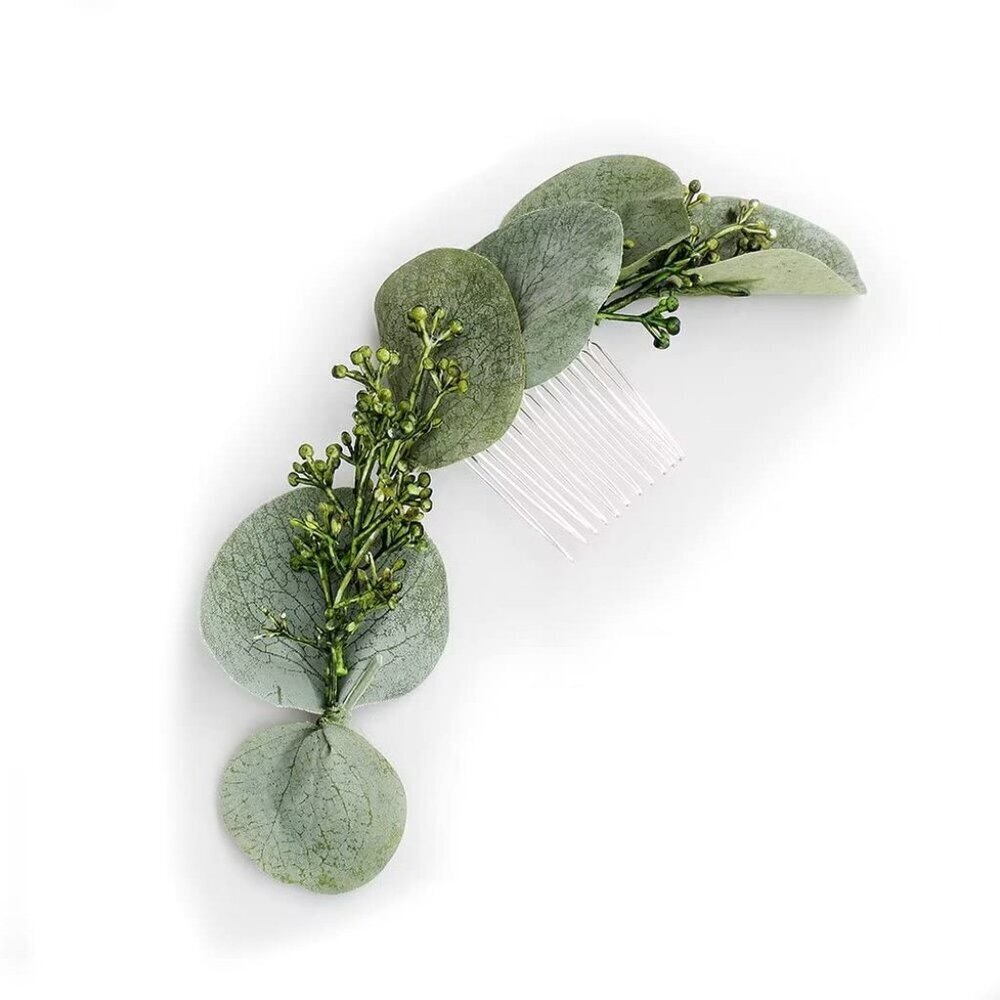 Flower Crown Greenery Boho Headband Wedding Hair Prop Floral Wreath - Picture 4 of 7